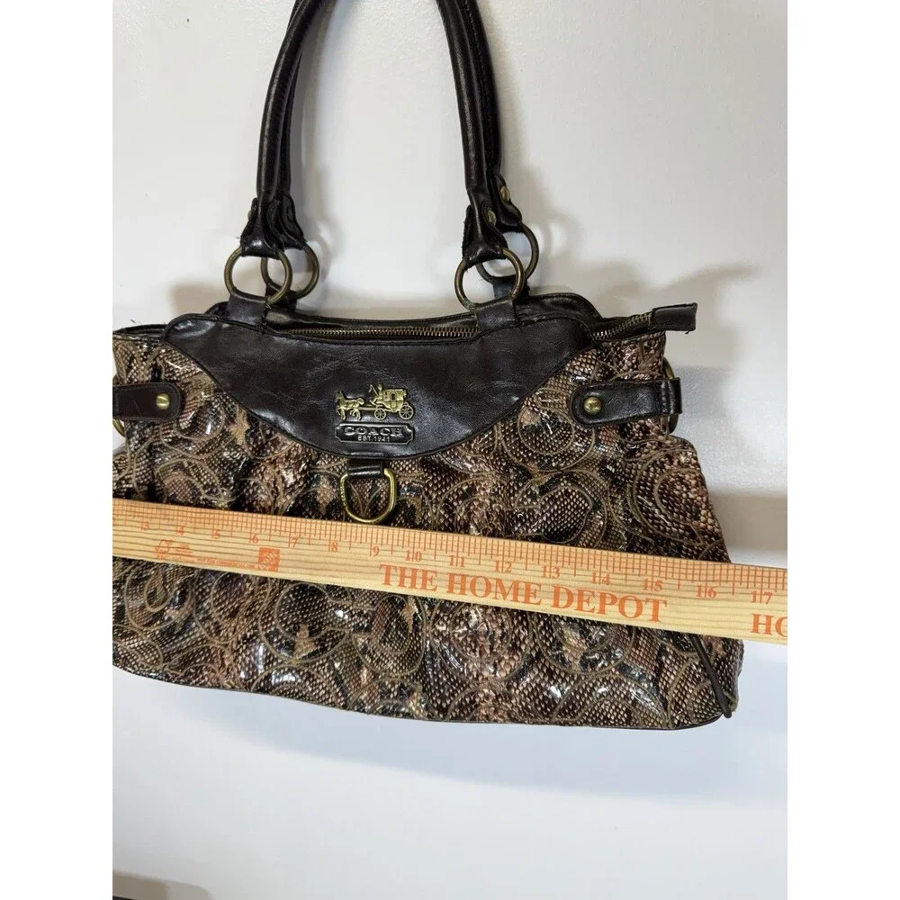 VTG COACH  Y2K MADISON  SNAKESKIN PRINT SATCHEL BAG PURSE 8040 MULTI  NO STRAP
